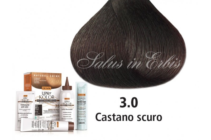 Tinta per capelli Guam Upker Kolor - Castano Scuro - 3.0